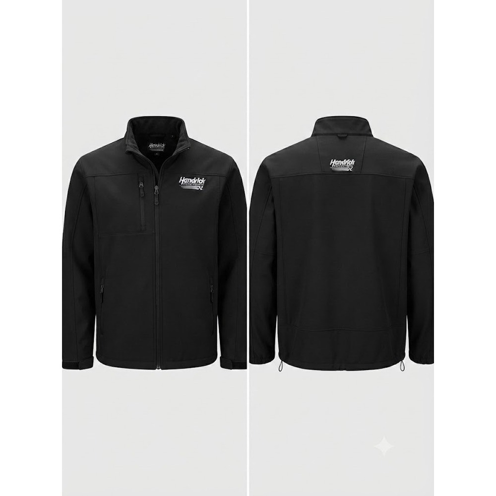 Hendrick Motorsports Jacket Mens 2XL Black Oobe Softshell Fleece Lined Racing